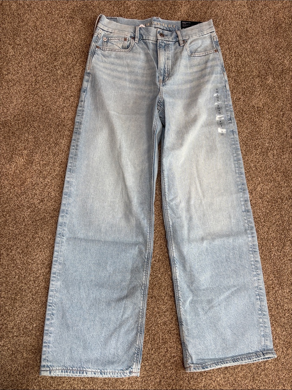 American Eagle Outfitters Light Wash Wide Leg Jeans